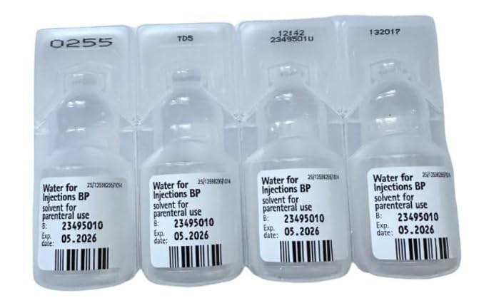 Peptides Sterile Mixing Water Reconstitution Solution - 20ml - 5ml x 4 Plastic Ampules