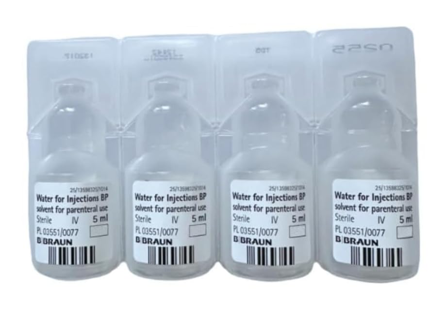Peptides Sterile Mixing Water Reconstitution Solution - 20ml - 5ml x 4 Plastic Ampules