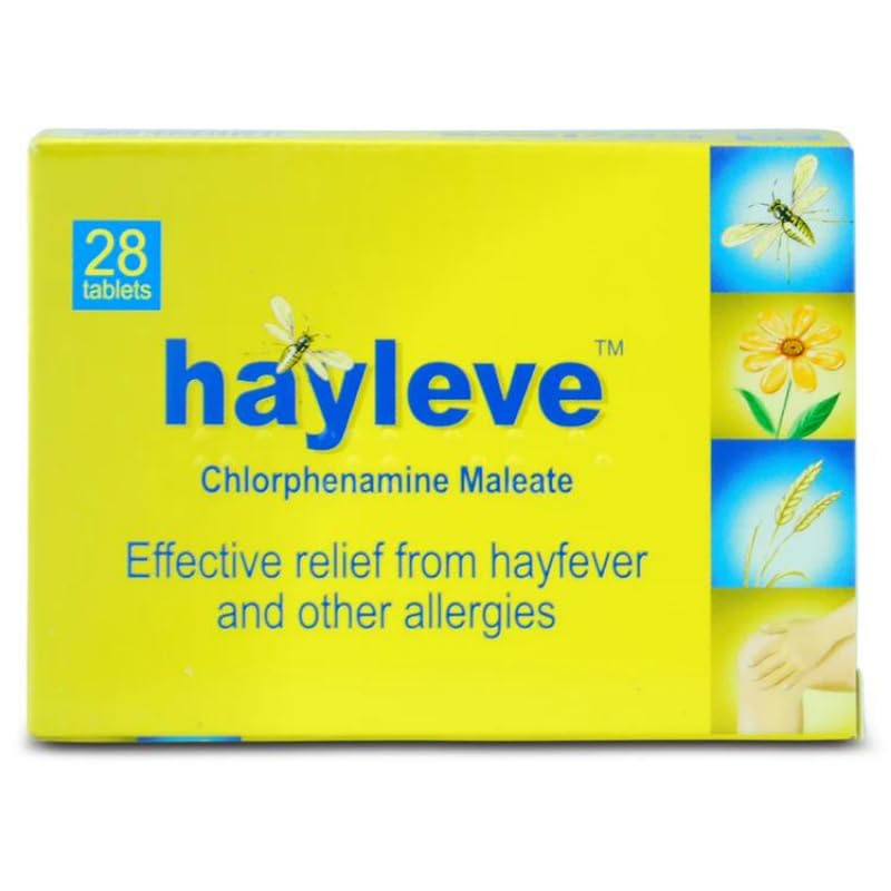 Hayleve Allergy Relief Tablets - Fast Acting Antihistamine for Hayfever, Pet, Dust, and Skin Allergies - Treatment for Itchiness, Redness, Swelling & Irritation - 56 Tablets