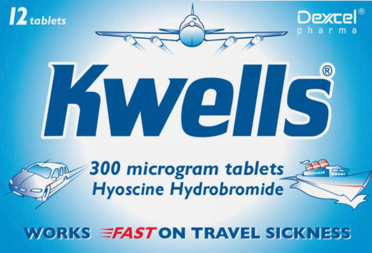 Kwells Travel Sickness Relief Tablets – 12 Tablets for Nausea & Motion Discomfort